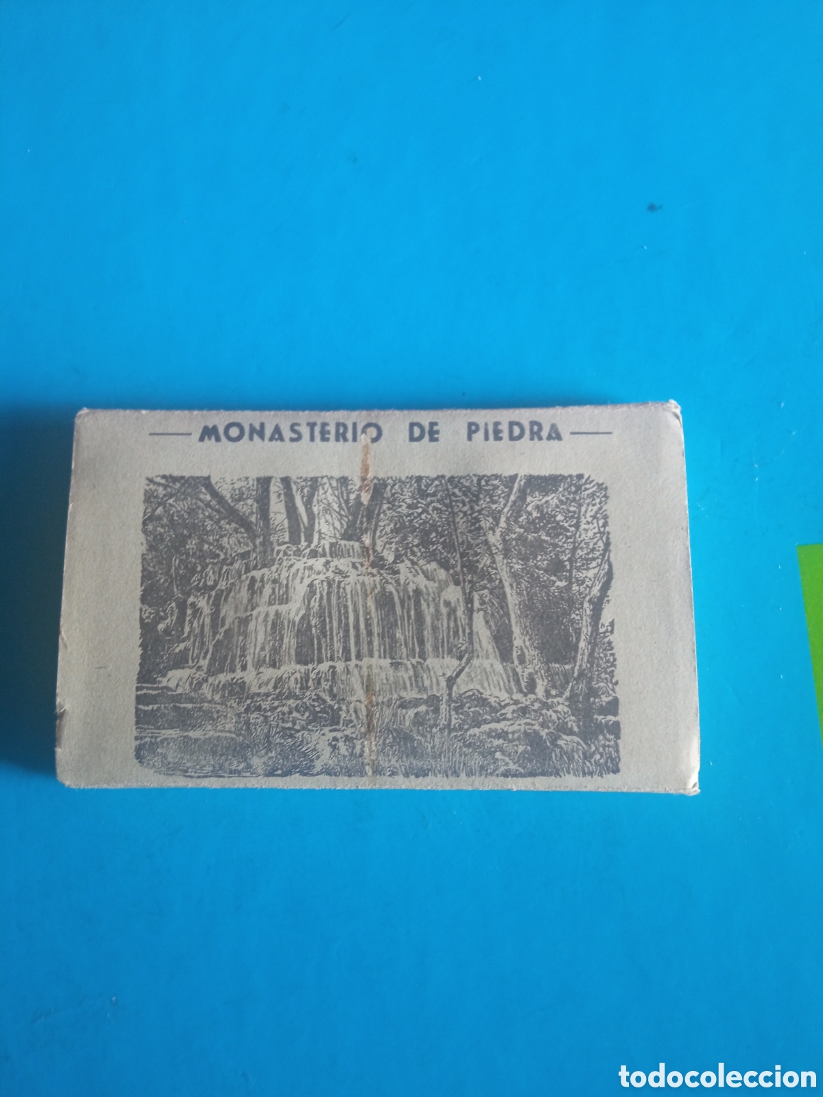 Postales: Antiguo acorde&oacute;n de 12 antiguas fotograf&iacute;as en miniatura, Monasterio de Piedra, miden 93x55mm