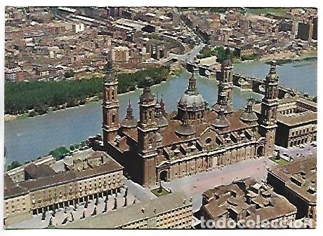 Postales: BASILICA DEL PILAR Y RIO EBRO.- ZARAGOZA