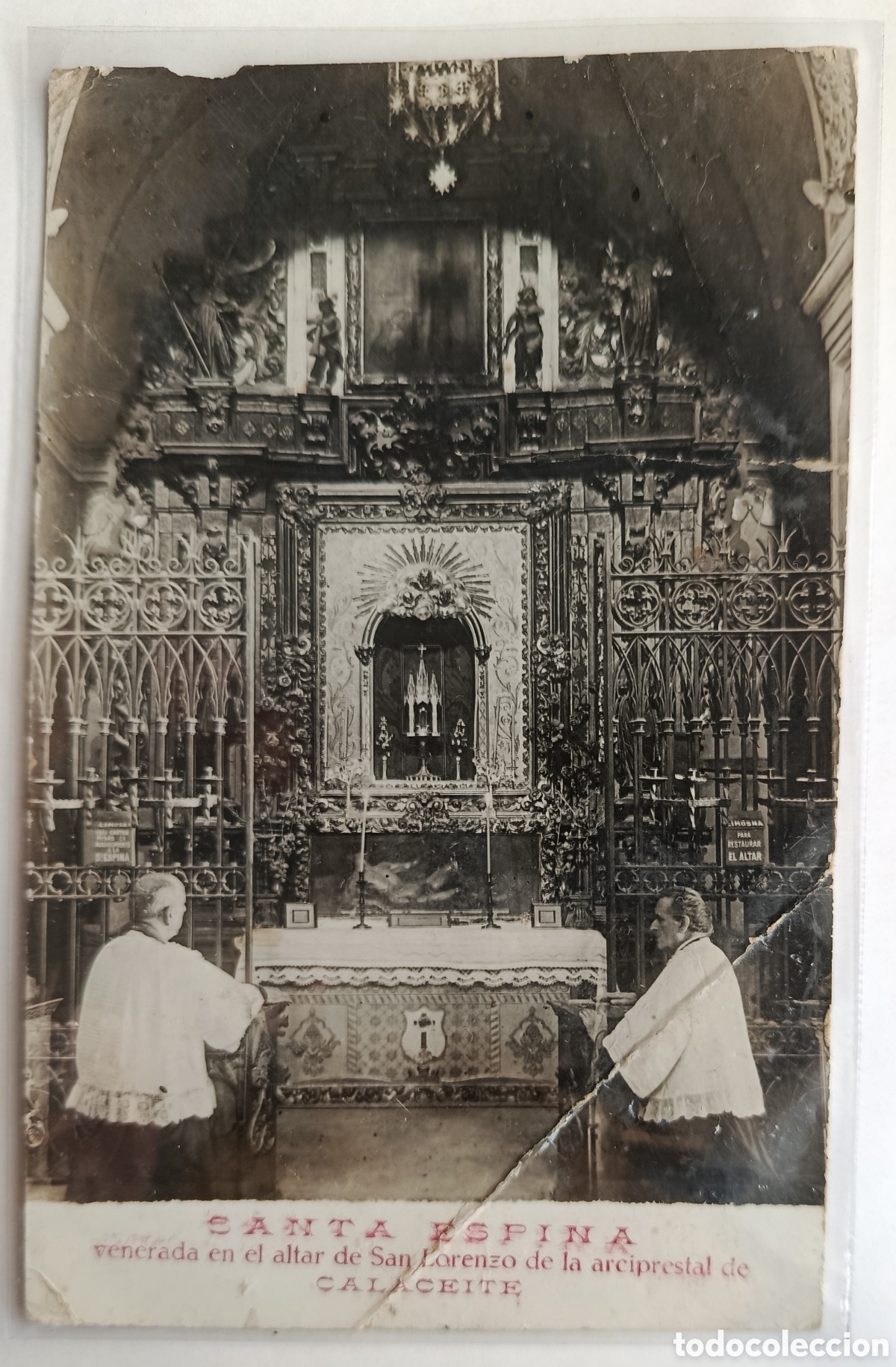 Postales: Antigua postal fotogr&aacute;fica santa espina calaceite Teruel