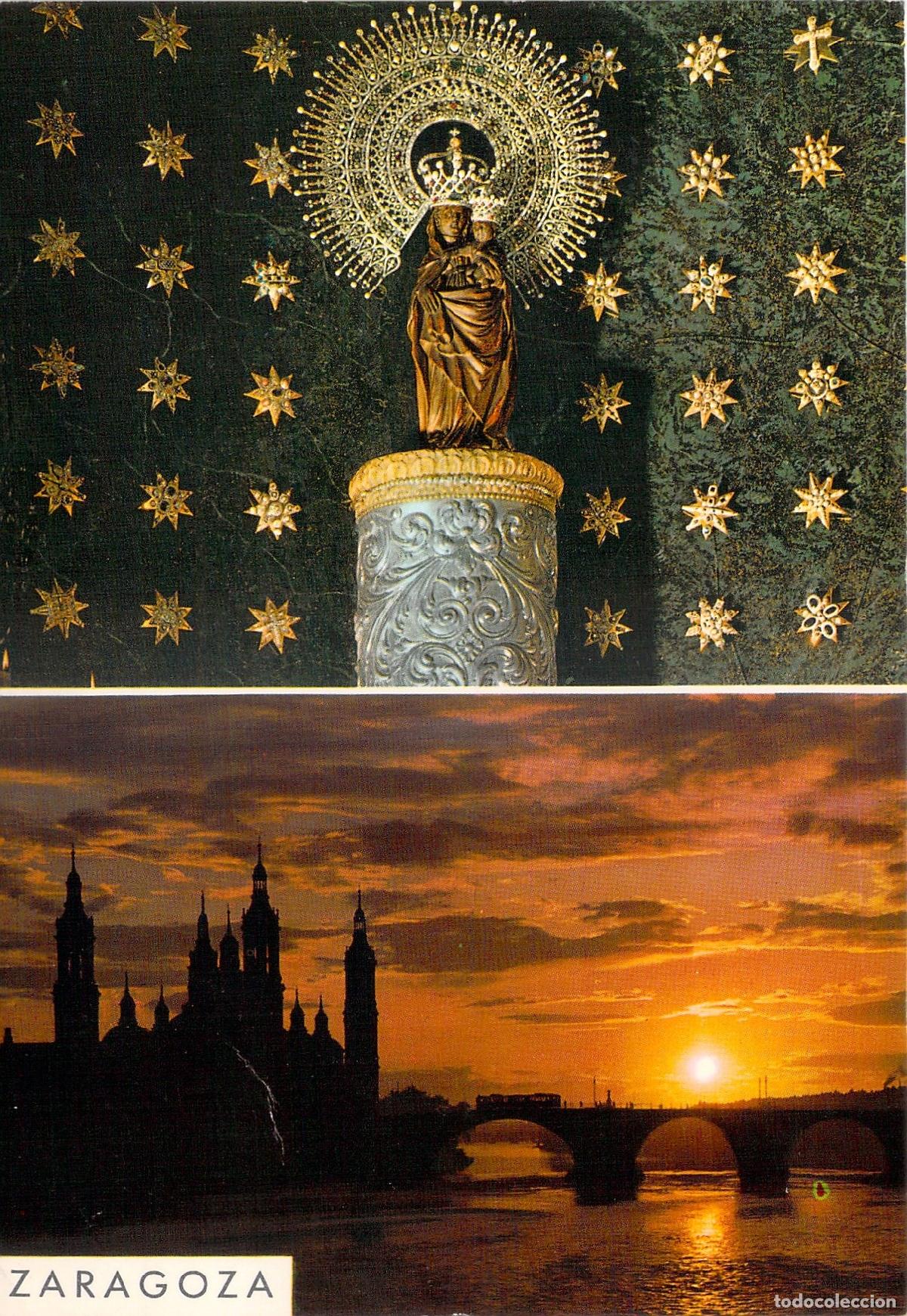 Postales: Postal de la Bas&iacute;lica y la Virgen del Pilar en Zaragoza