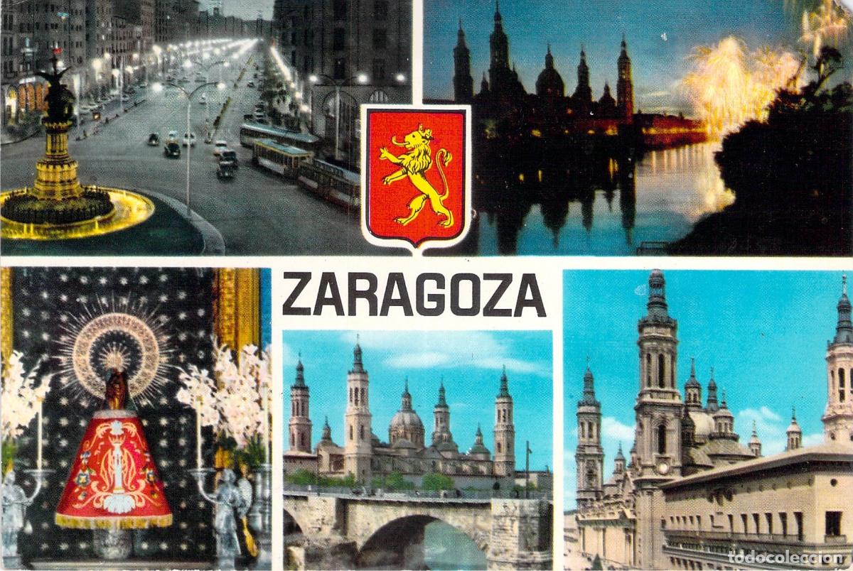 Postales: Postal de Zaragoza, Vistas Monumentales y Bas&iacute;lica del Pilar