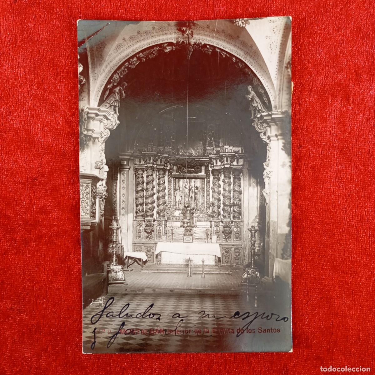 Postales: POSTAL - MONTALB&Aacute;N - INTERIOR DE LA ERMITA DE LOS SANTOS - N&ordm; 9 - C. 1900 - RAR&Iacute;SIMA / 814