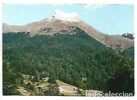 Postales: CAMPAMENTO RAMIRO EL MONJE, AL FONDO EL CASTILLO DE ACHER.- SELVA DE OZA - HECHO / HUESCA