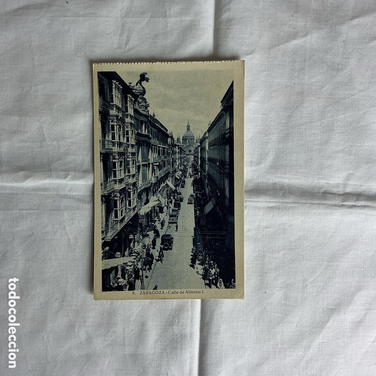 Postales: Postal Zaragoza &ndash; Calle de Alfonso I &ndash; Blanco y negro &ndash; Original de la &eacute;poca