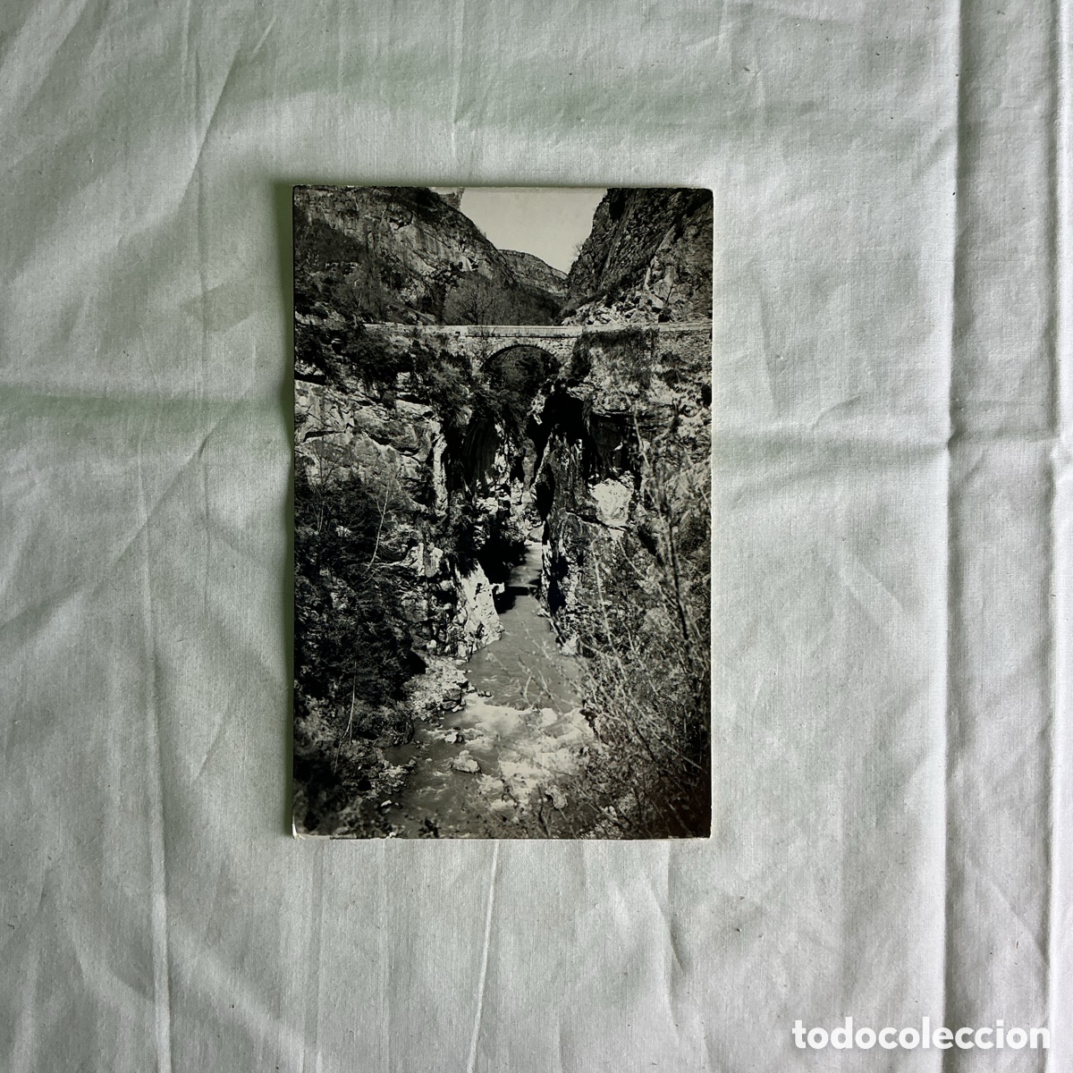 Postales: Postal Panticosa Puente de Escarrilla Blanco y negro Original de la &eacute;poca 1980