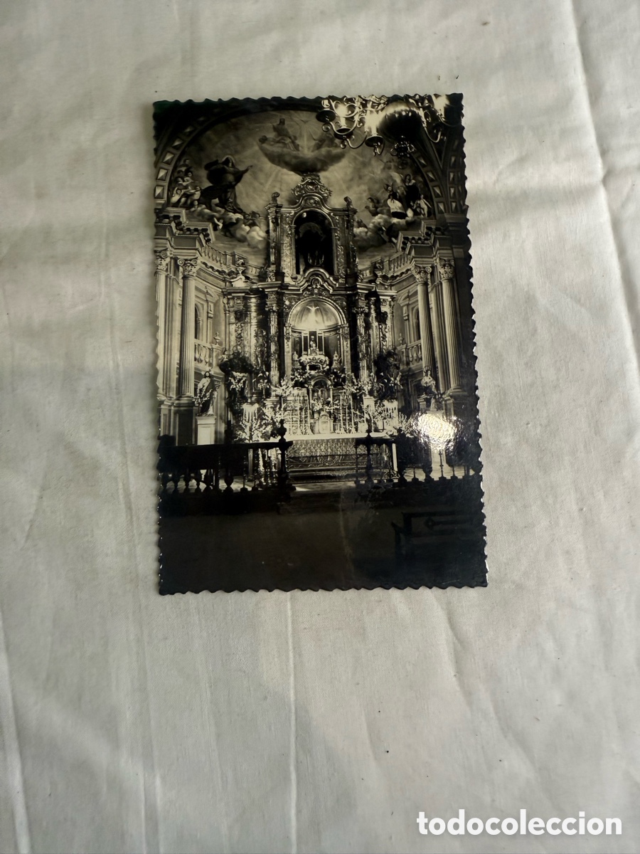 Postales: Postal Calatayud Altar Mayor Ntra. Sra. de la Pe&ntilde;a Blanco y negro Original 1959