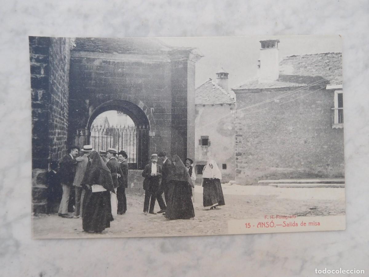 Postales: Postal antigua de Ans&oacute;. Salida de misa. Edici&oacute;n F.H.