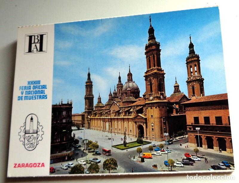 Postales: ESTUCHE POSTALES POSTAL XXXIII FERIA OFICIAL MUESTRAS ZARAGOZA. BANCO HISPANO AMERICANO. ESCUDO ORO