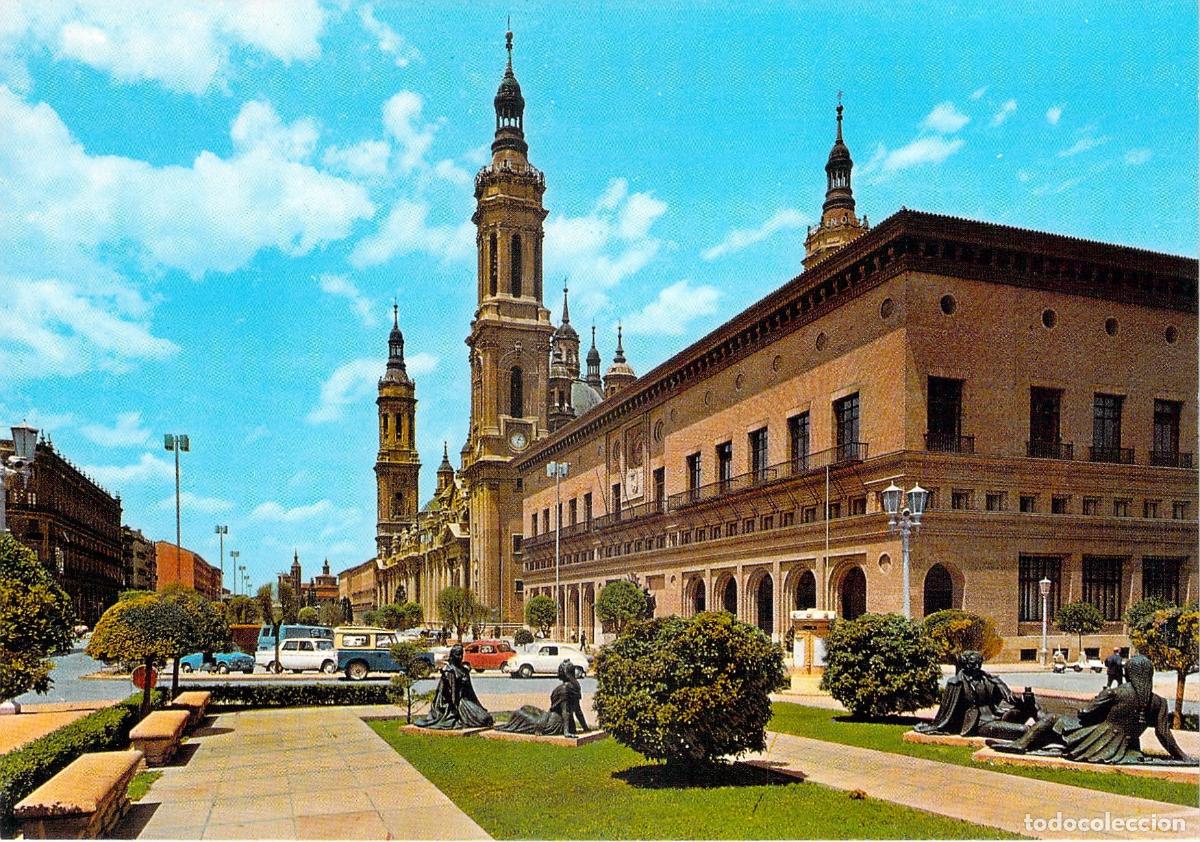 Postales: Postal de la Plaza de Nuestra Se&ntilde;ora del Pilar en Zaragoza