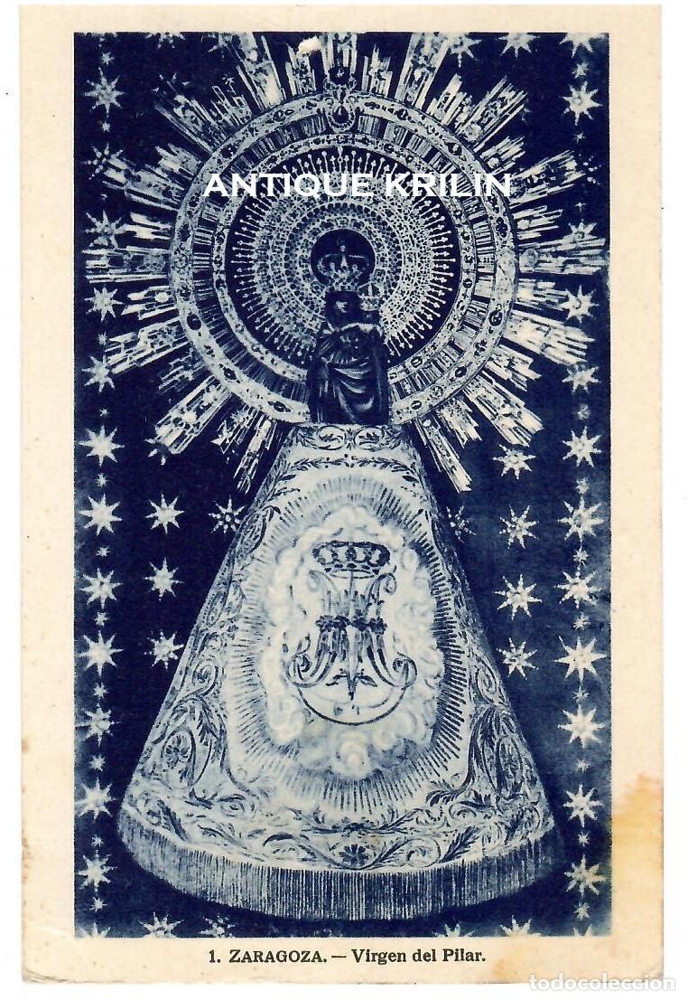 Postales: ZARAGOZA N&ordm; 1 VIRGEN DEL PILAR / EDICION HAE / SIN FRANQUEAR