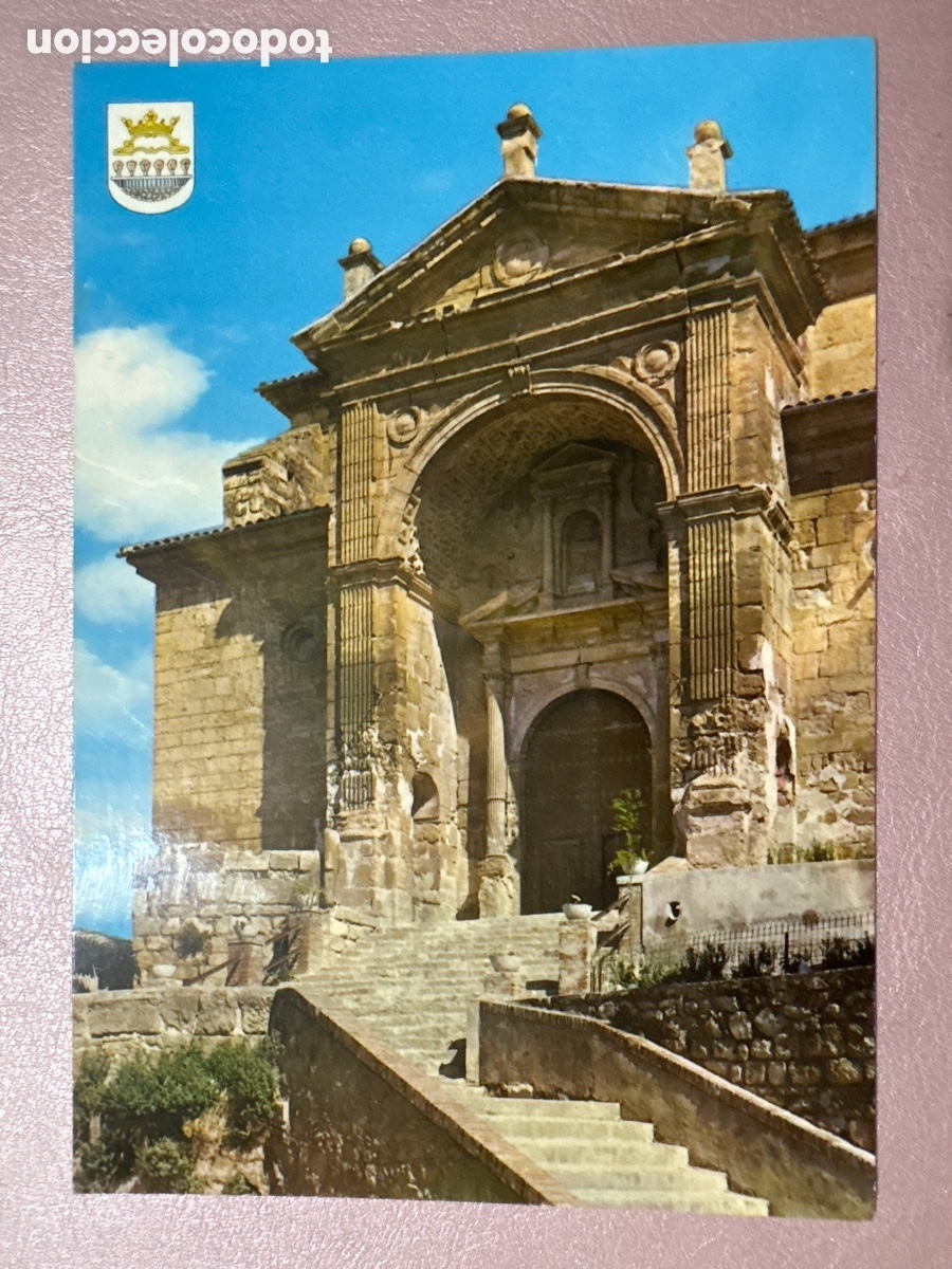Postales: POSTAL DE FONZ ( HUESCA ) P&Oacute;RTICO DE LA IGLESIA