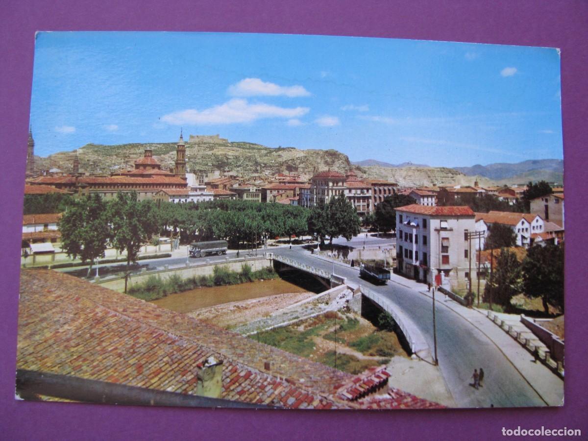 Postales: POSTAL DE CALATAYUD. PUENTE SOBRE EL RIO JALON. PARIS. ESCRITA 1967