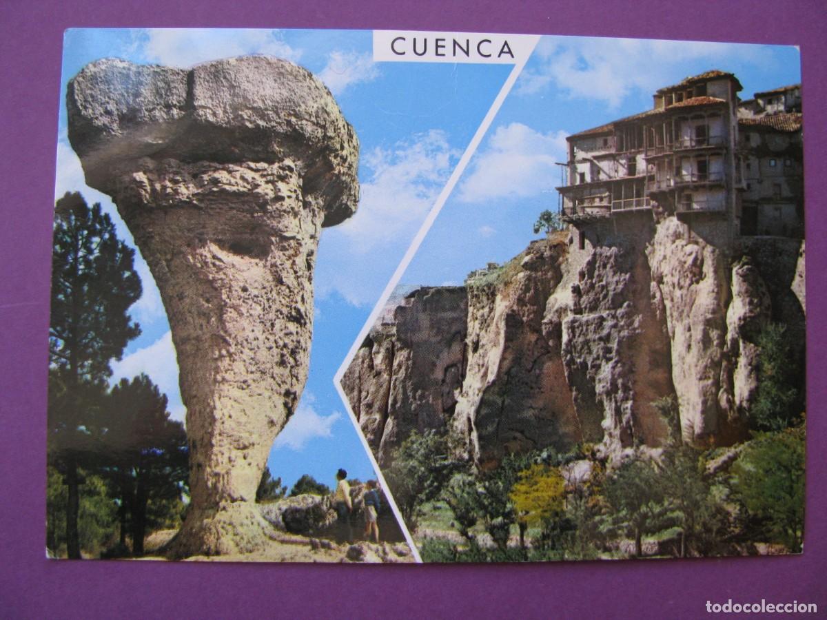Postales: POSTAL DE CUENCA. CASAS COLGADAS Y LA CIUDAD ENCANTADA. GARCIA GARRABELLA. ESCRITA 1976
