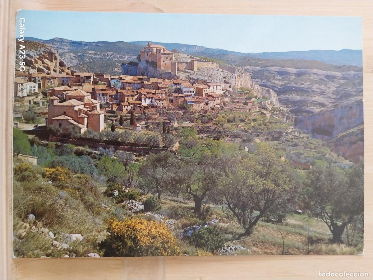 Postales: ALQUEZAR HUESCA CASTILLO COLEGIATA ED SICILIA 5 SC ORIGINAL VISTA PUEBLO