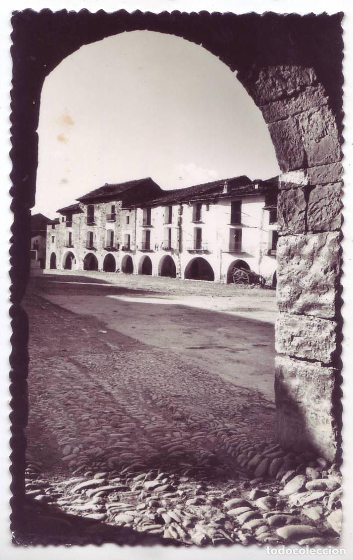 Postales: Ainsa (Huesca): Plaza Espa&ntilde;a. Ediciones Sicilia. Circulada (A&ntilde;os 50)