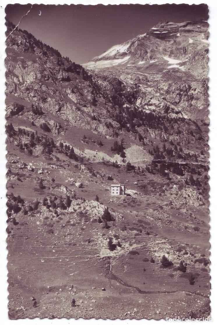 Postales: Benasque (Huesca): Refugio de Est&oacute;s y Macizo de Gurbans. Ediciones Sicilia. No circulada (A&ntilde;os 50)
