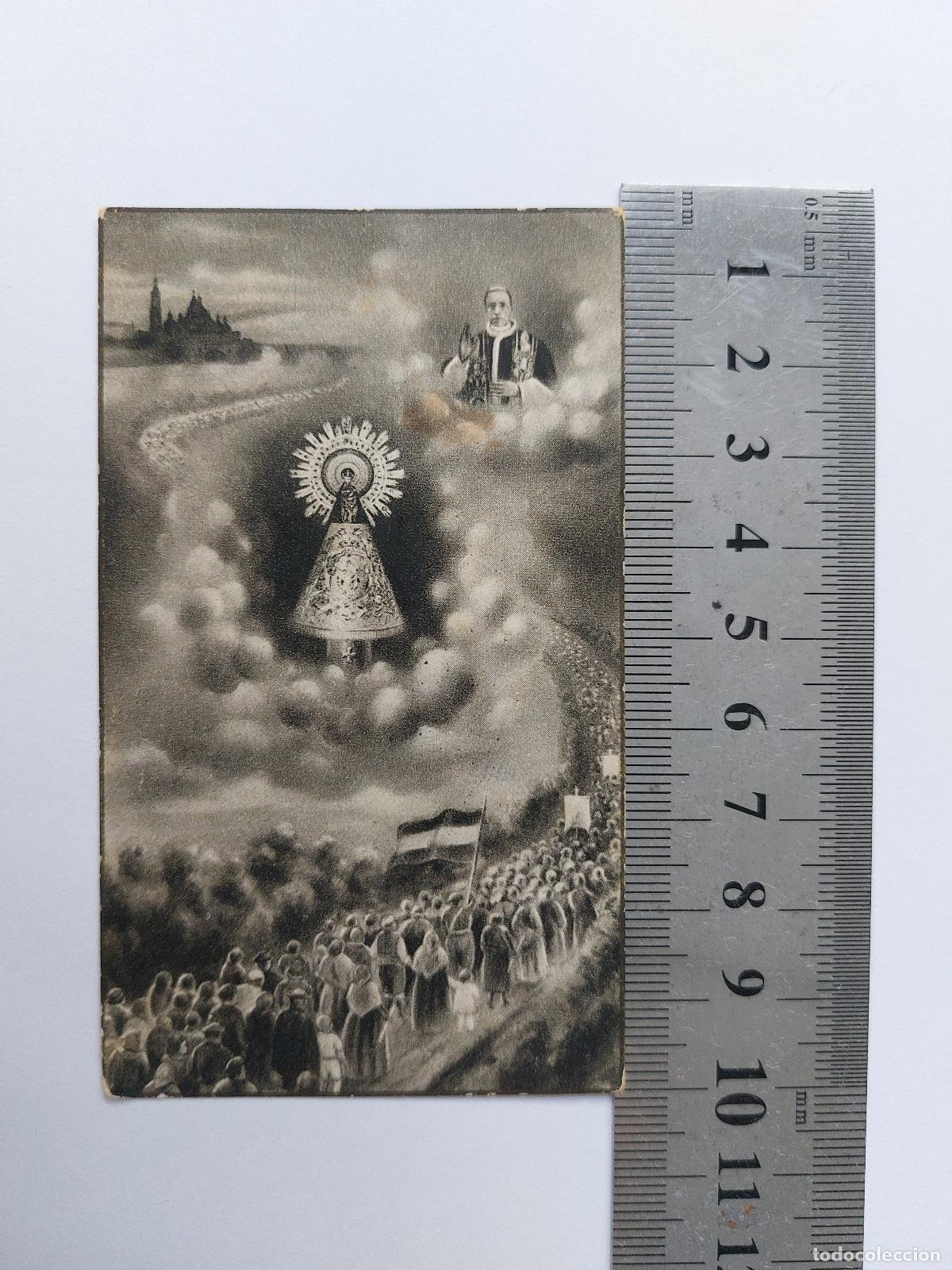 Postales: Estampa de la Virgen del Pilar en Zaragoza