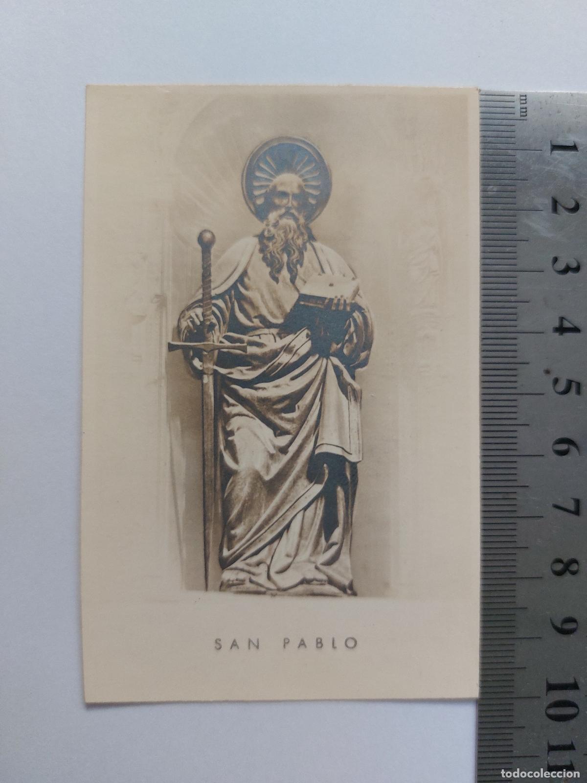 Postales: Estampa religiosa de San Pablo conmemorativa de ordenaci&oacute;n sacerdotal