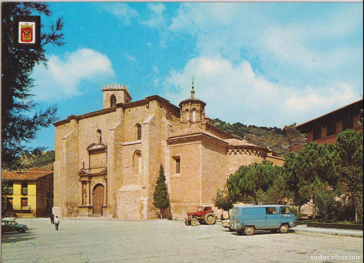 Postales: DAROCA (ZARAGOZA) PLAZA ESPA&Ntilde;A Y BAS&Iacute;LICA SANTA MARIA &ndash; ESCUDO DE ORO N&ordm;15 &ndash; S/C