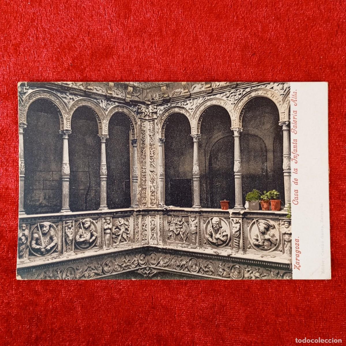 Postales: POSTAL - ZARAGOZA - CASA DE LA INFANTA GALERIA ALTA - CECILIO GASCA - ZARAGOZA - RAR&Iacute;SIMA / 1883