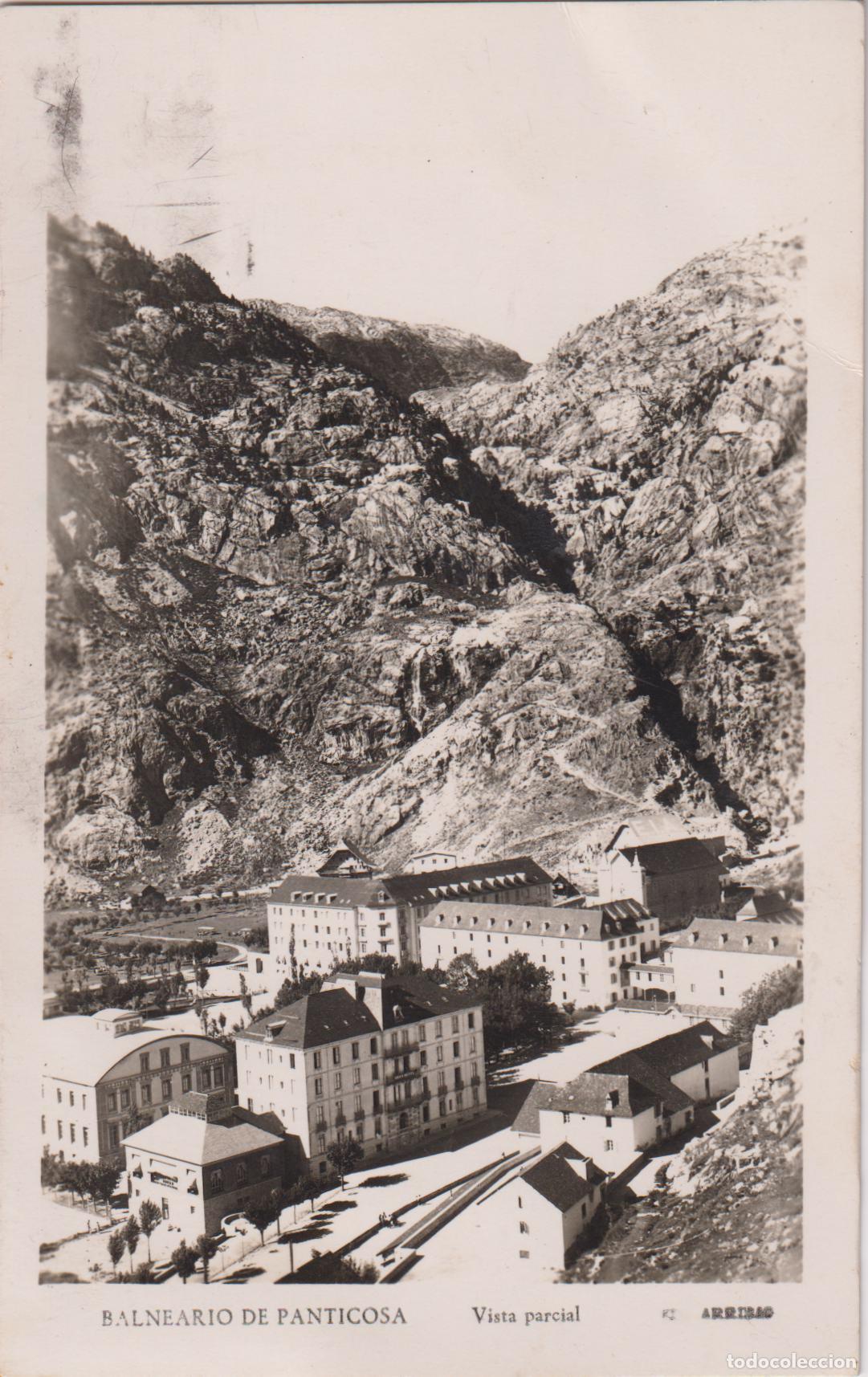 Postales: PANTICOSA (HUESCA) BALNEARIO, VISTA PARCIAL ED.ARRIBAS &ndash; CIRCULADA 1950