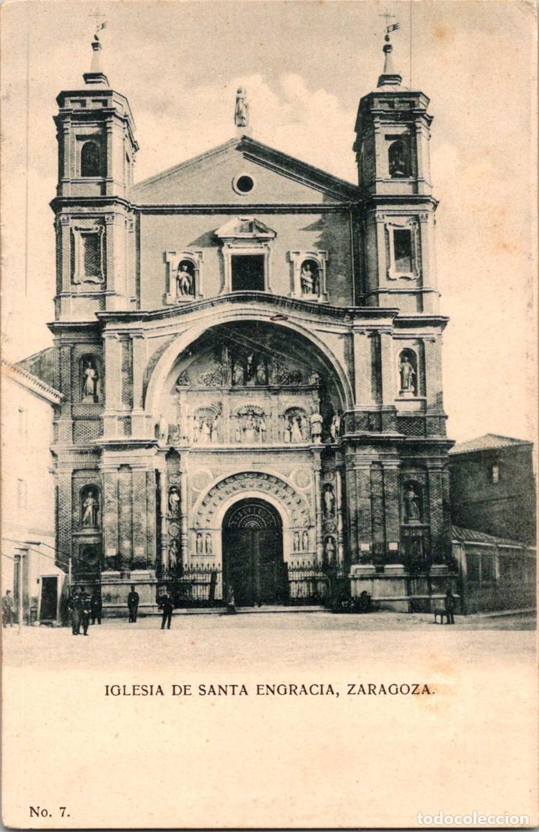 Postales: Zaragoza - Iglesia de Santa Engracia - El Cicl&oacute;n n&ordm; 7 - Reverso sin dividir - 140x91mm