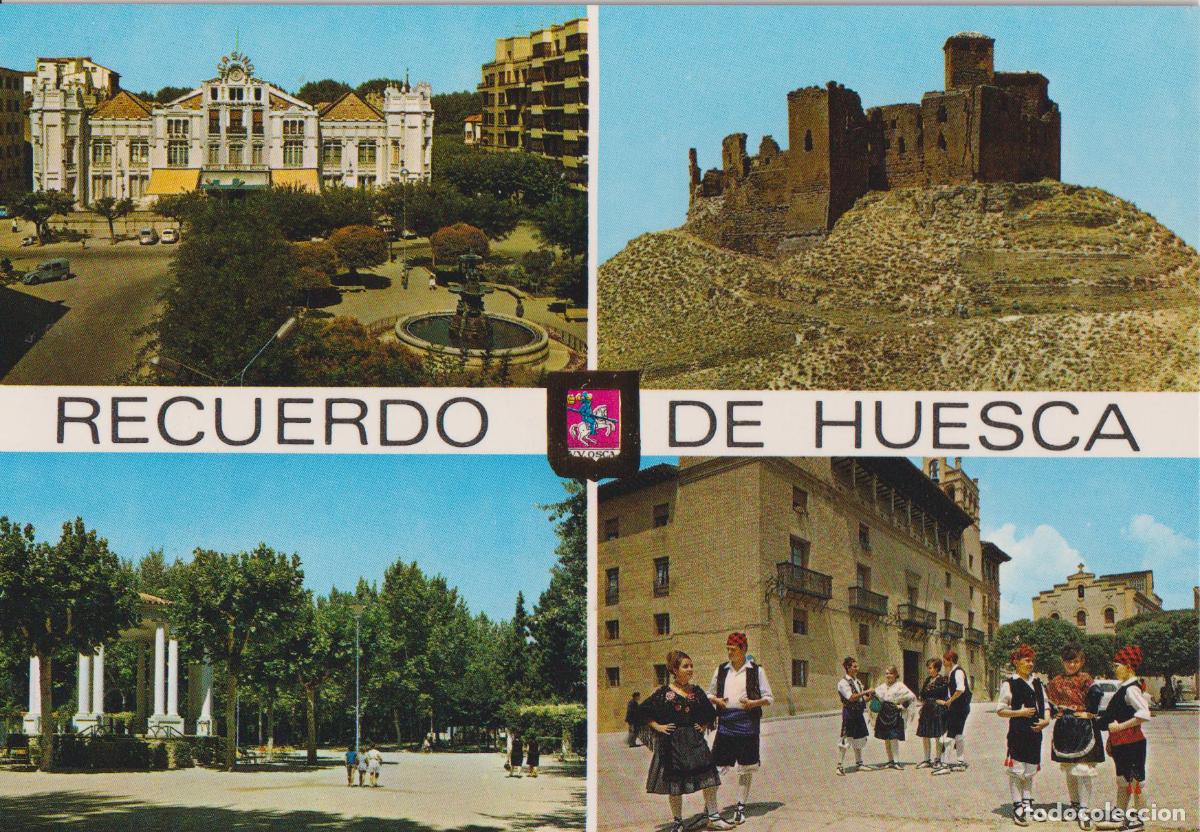 Postales: HUESCA, DIVERSOS ASPECTOS - ESCUDO DE ORO N&ordm;26 - S/C