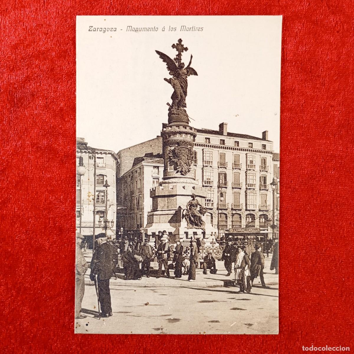 Postales: POSTAL - ZARAGOZA - MONUMENTO A LOS MARTIRES - 12157 - M. ARRIBAS - 529 - RAR&Iacute;SIMA / 2084