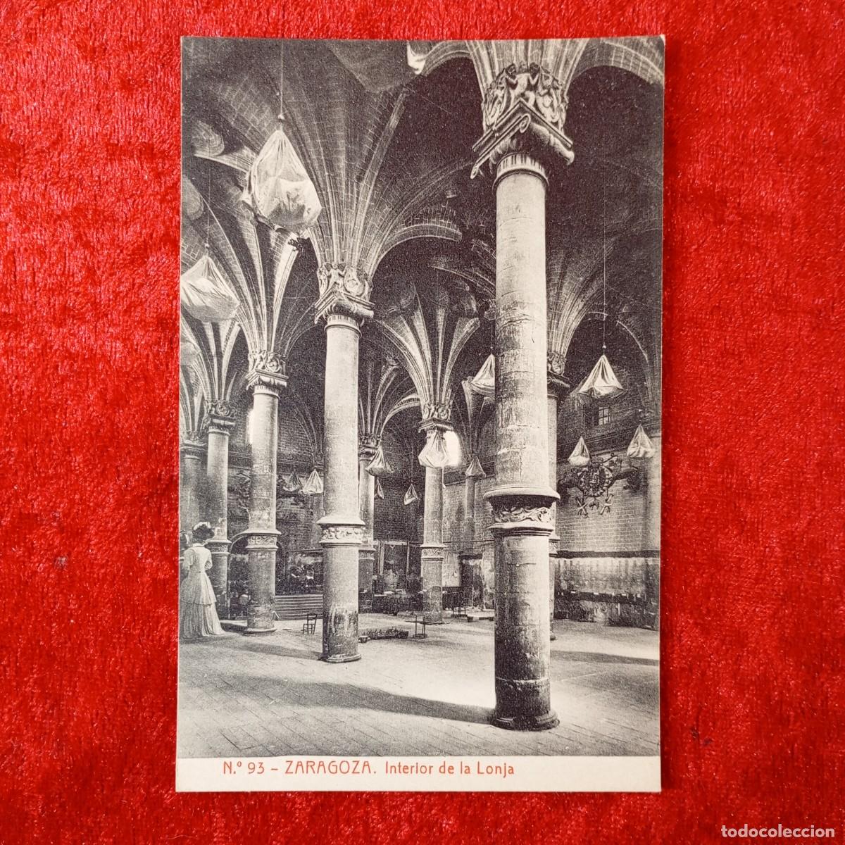 Postales: POSTAL - ZARAGOZA - INTERIOR DE LA LONJA - N&ordm; 93 - THOMAS - RAR&Iacute;SIMA / 2187
