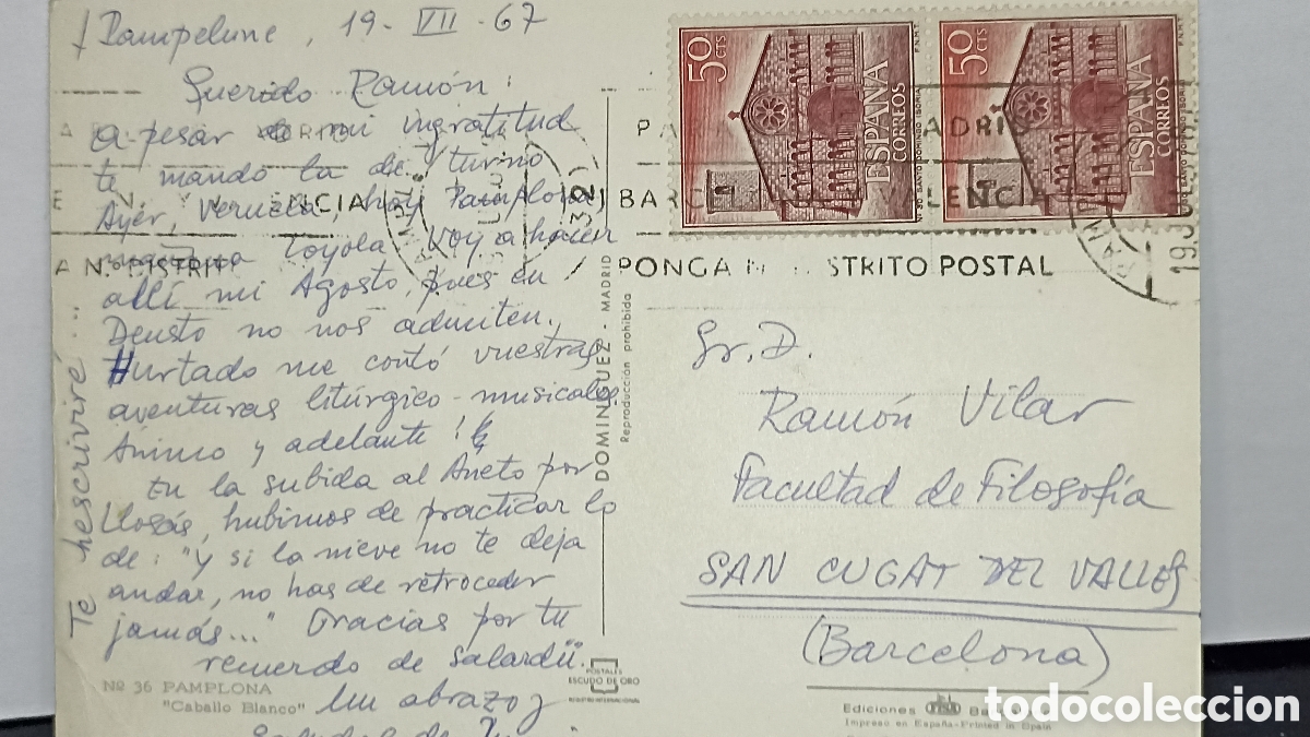 Postales: La Pamplona caballo blanco - Foto 2