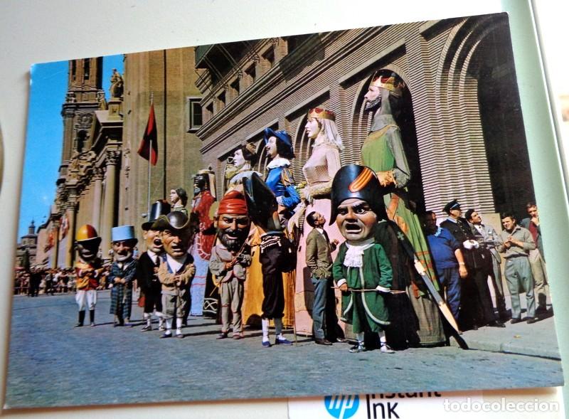 Postales: TARJETA POSTAL ANTIGUA ZARAGOZA Serie 82 n&ordm;1038 COMPARSA GIGANTES CABEZUDOS PILAR ZARAGOZA FIESTAS