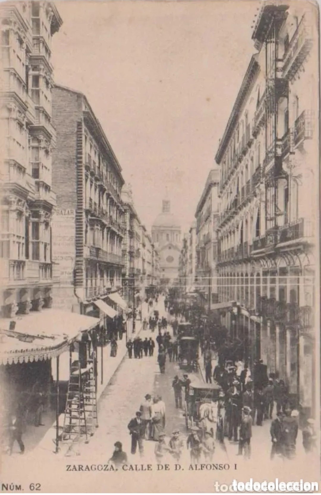 Postales: ZARAGOZA - CALLE DE DON ALFONSO I - FOTOTIPIA DE L. ESCOL&Aacute;