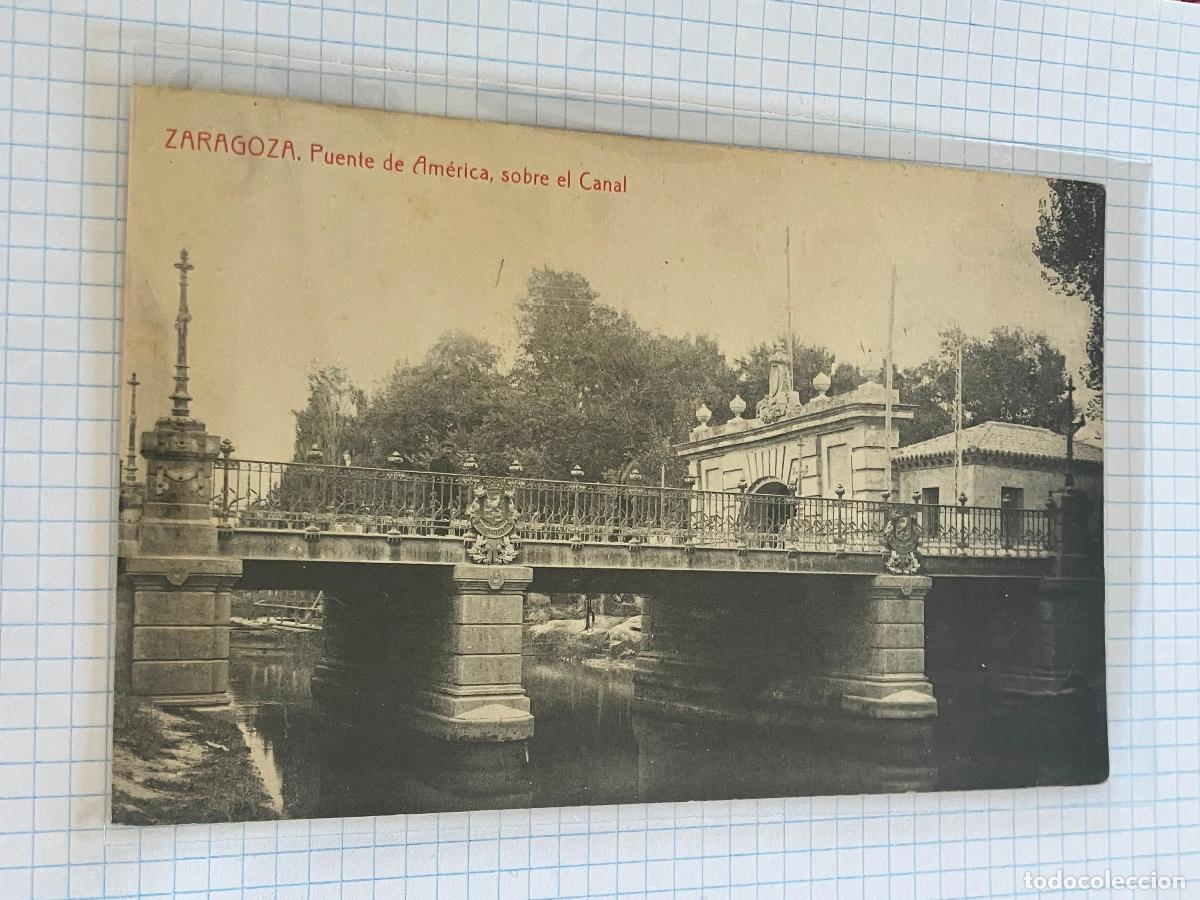 Postales: Zaragoza - Postal Puente de Am&eacute;rica sobre el Canal - Thomas