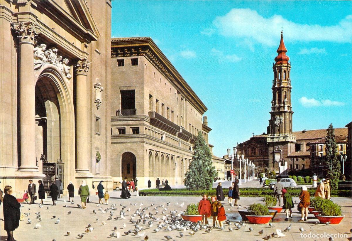 Postales: Postal de la Plaza de Nuestra Se&ntilde;ora del Pilar en Zaragoza