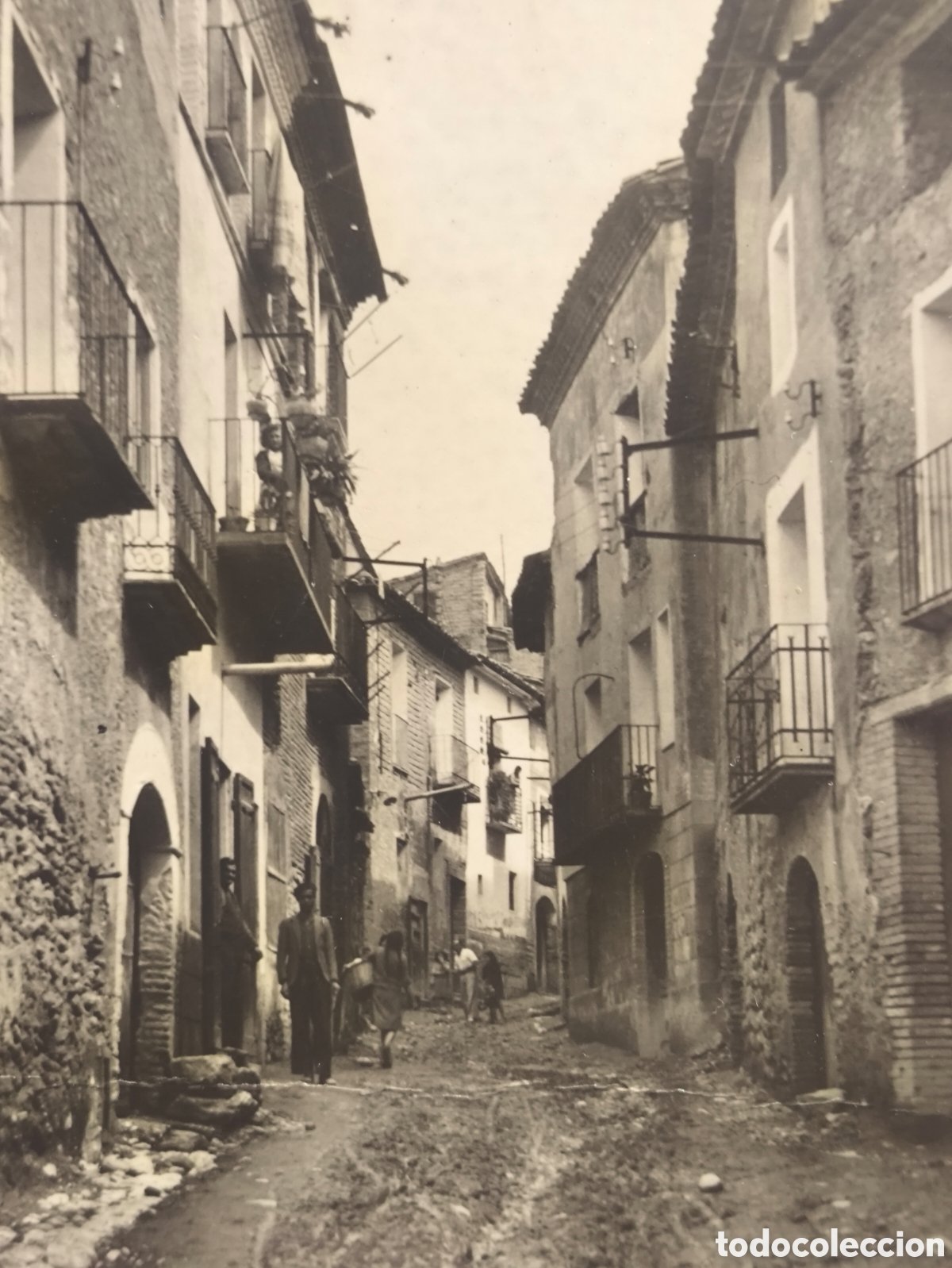 Postales: AZANUY CALLE MAYOR POSTAL FOTOGR&Aacute;FICA HUESCA C. 1950