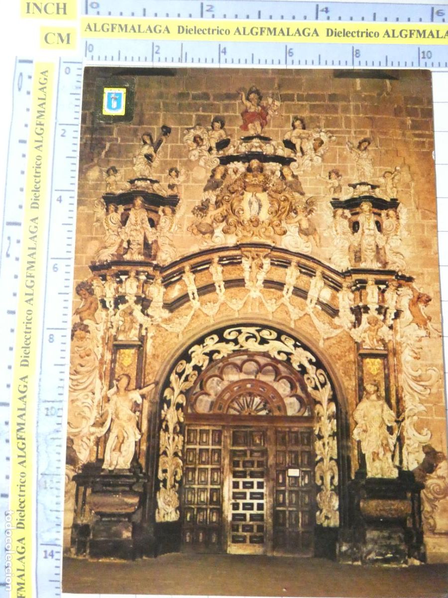 Postales: POSTAL DE ZARAGOZA. A&Ntilde;O 1978. SANTA MAR&Iacute;A DE VERUELA CLAUSTRO MONASTERIO PUERTA 2 ESCUDO ORO. 2712
