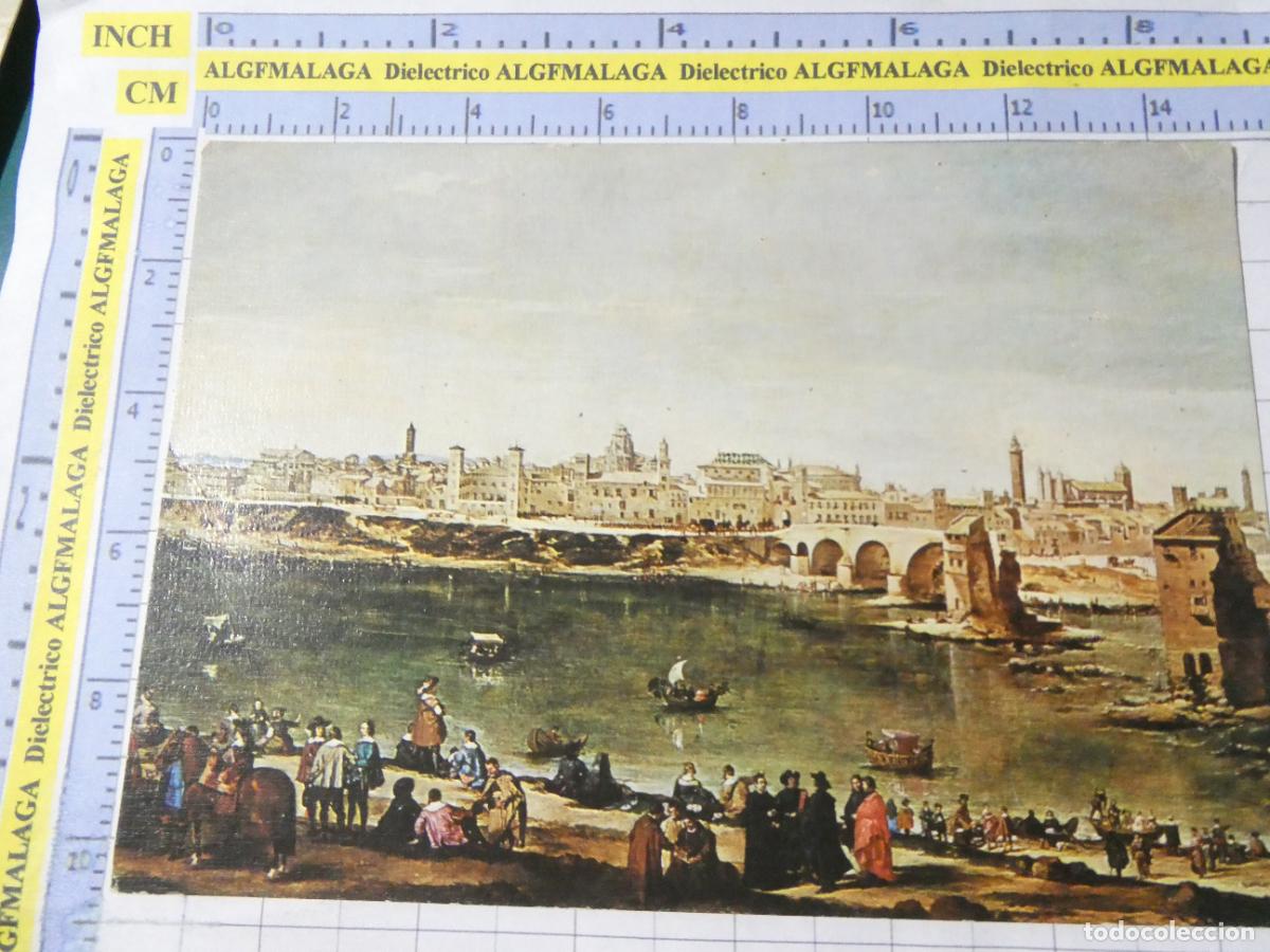Postales: POSTAL DE ZARAGOZA. A&Ntilde;O 1972. PINTURA VEL&Aacute;ZQUEZ VISTA DE ZARAGOZA. 333 SJ. 2716
