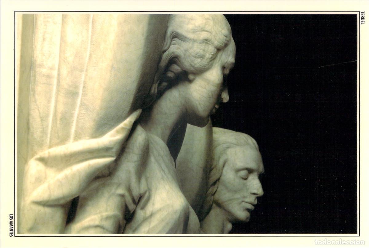 Postales: Postal de los Amantes de Teruel, escultura emblem&aacute;tica