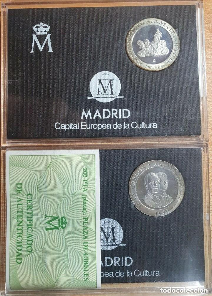 Postales: 200 Pesetas PLATA 1992 MADRID CAPITAL EUROPEA DE LA CULTURA. Peso 12,25 gr. 25,50 mm.