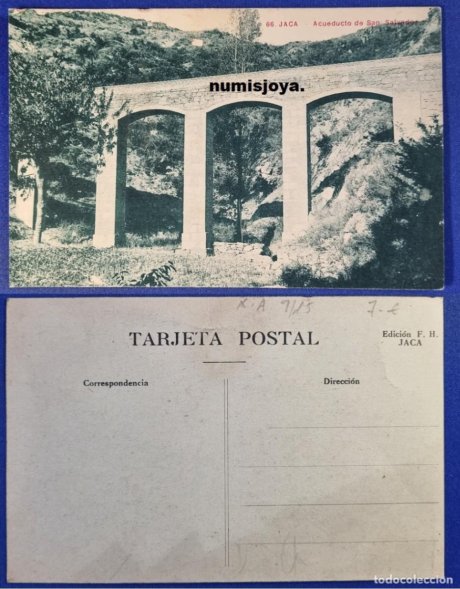Postales: Postal JACA Huesca Espa&ntilde;a a&ntilde;o 1920. Acueducto de San Salvador. Ed. HERAS - Jaca.