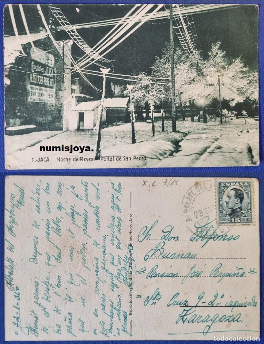 Postales: Postal de Jaca Huesca Espa&ntilde;a a&ntilde;o 1910. Noche de Reyes. Portal de San Pedro. Ed. HERAS.