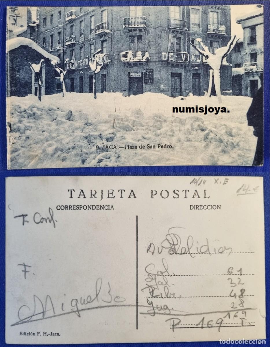 Postales: Postal de JACA Huesca Espa&ntilde;a a&ntilde;o 1910. Plaza de San Pedro. Ed. F HERAS.