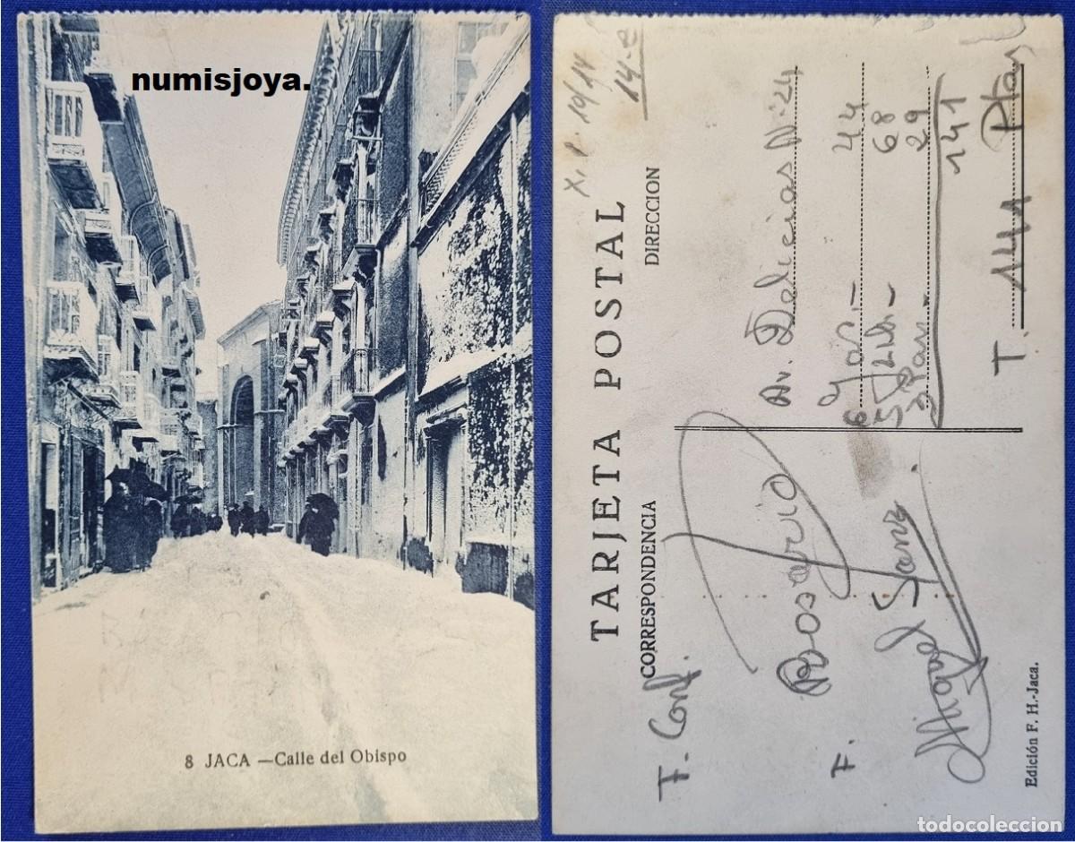 Postales: Postal de JACA Huesca Espa&ntilde;a a&ntilde;o 1910. Calle del Obispo. Ed. F. HERAS.