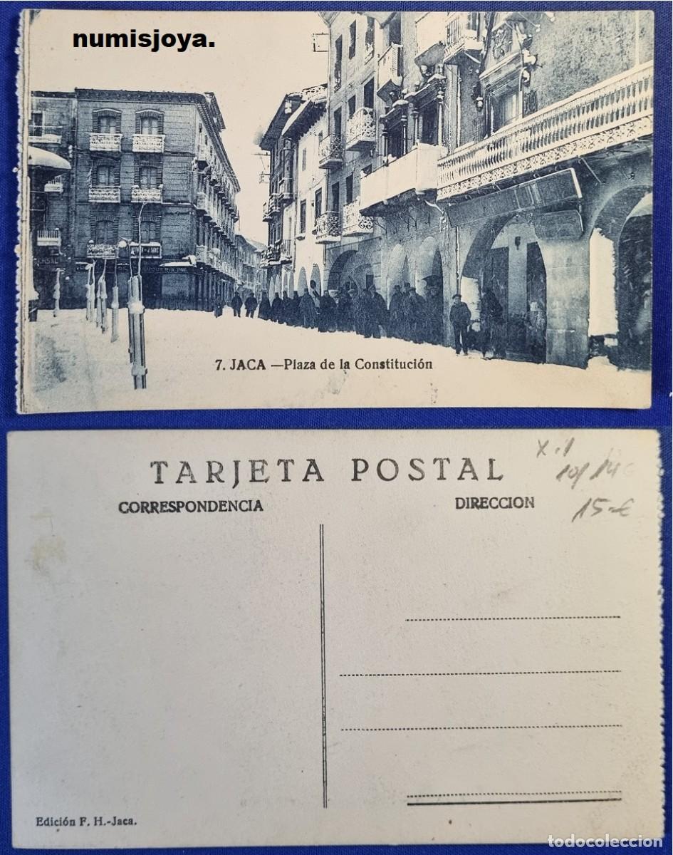 Postales: Postal de JACA Huesca Espa&ntilde;a a&ntilde;o 1910. Plaza de la Constituci&oacute;n. Ed. F. HERAS.