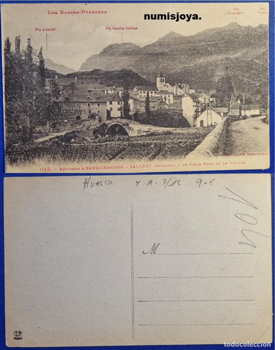 Postales: Postal de SALLENT de GALLEGO Huesca Espa&ntilde;a a&ntilde;o 1910. Les Basses - Pirineos.
