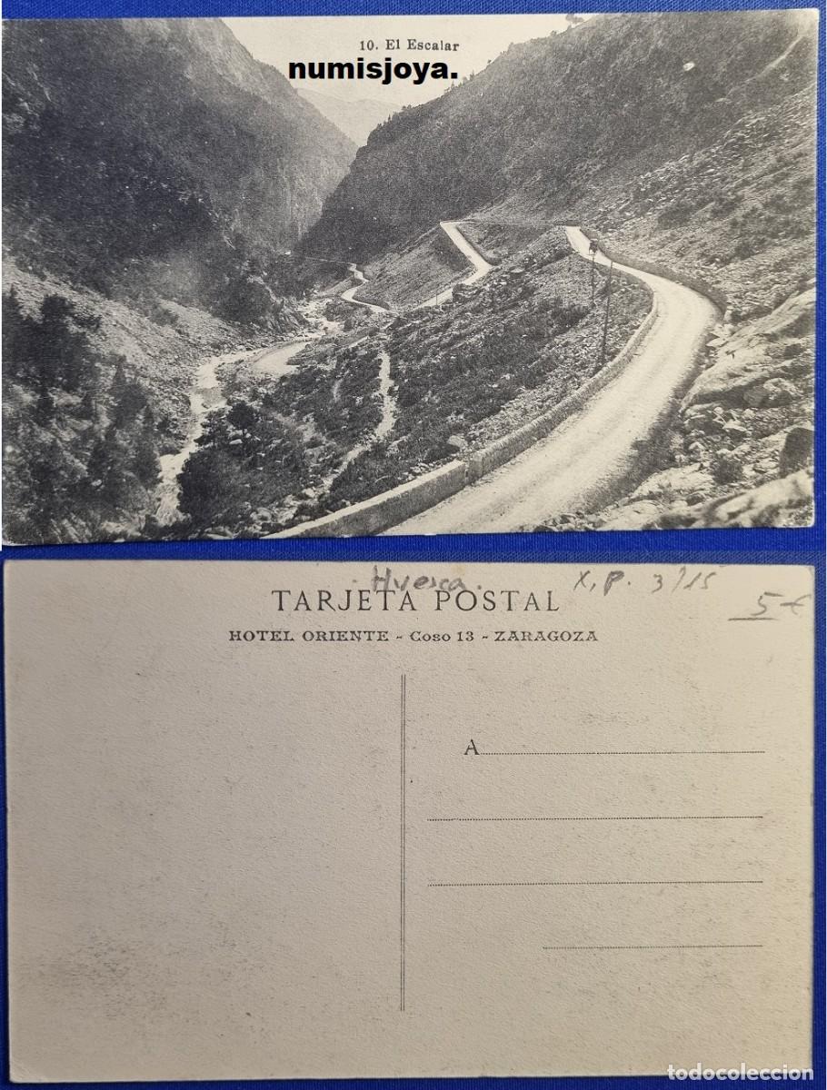 Postales: Postal de EL ESCALAR Huesca Espa&ntilde;a a&ntilde;o 1910. Hotel ORIENTE Zaragoza.