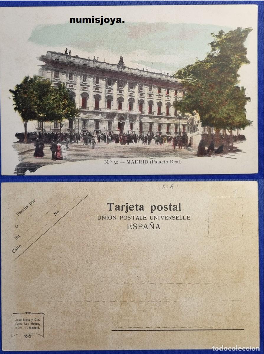Postales: Postal de MADRID Espa&ntilde;a a&ntilde;o 1900. Palacio Real. Reverso sin dividir.