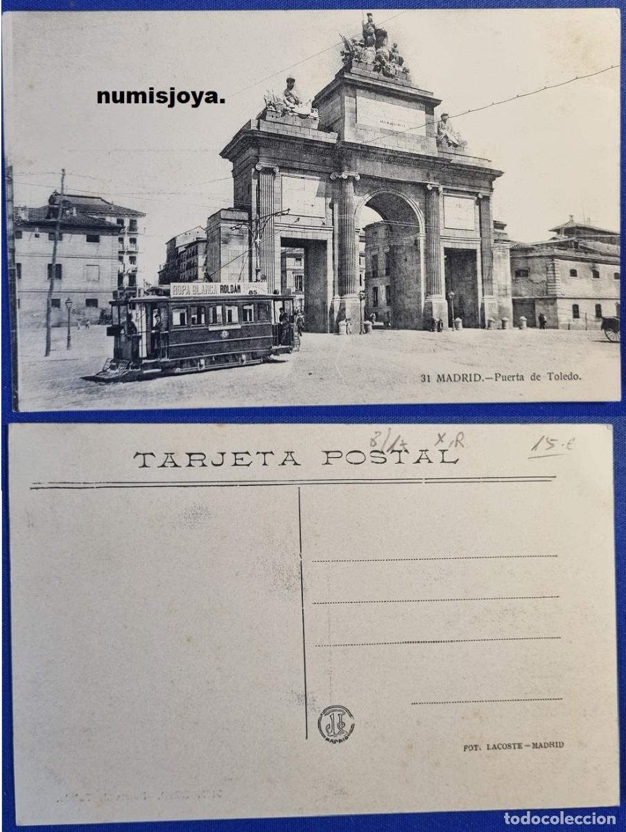Postales: Postal de MADRID Espa&ntilde;a a&ntilde;o 1910. Puerta de Toledo. Fot. LACOSTE.