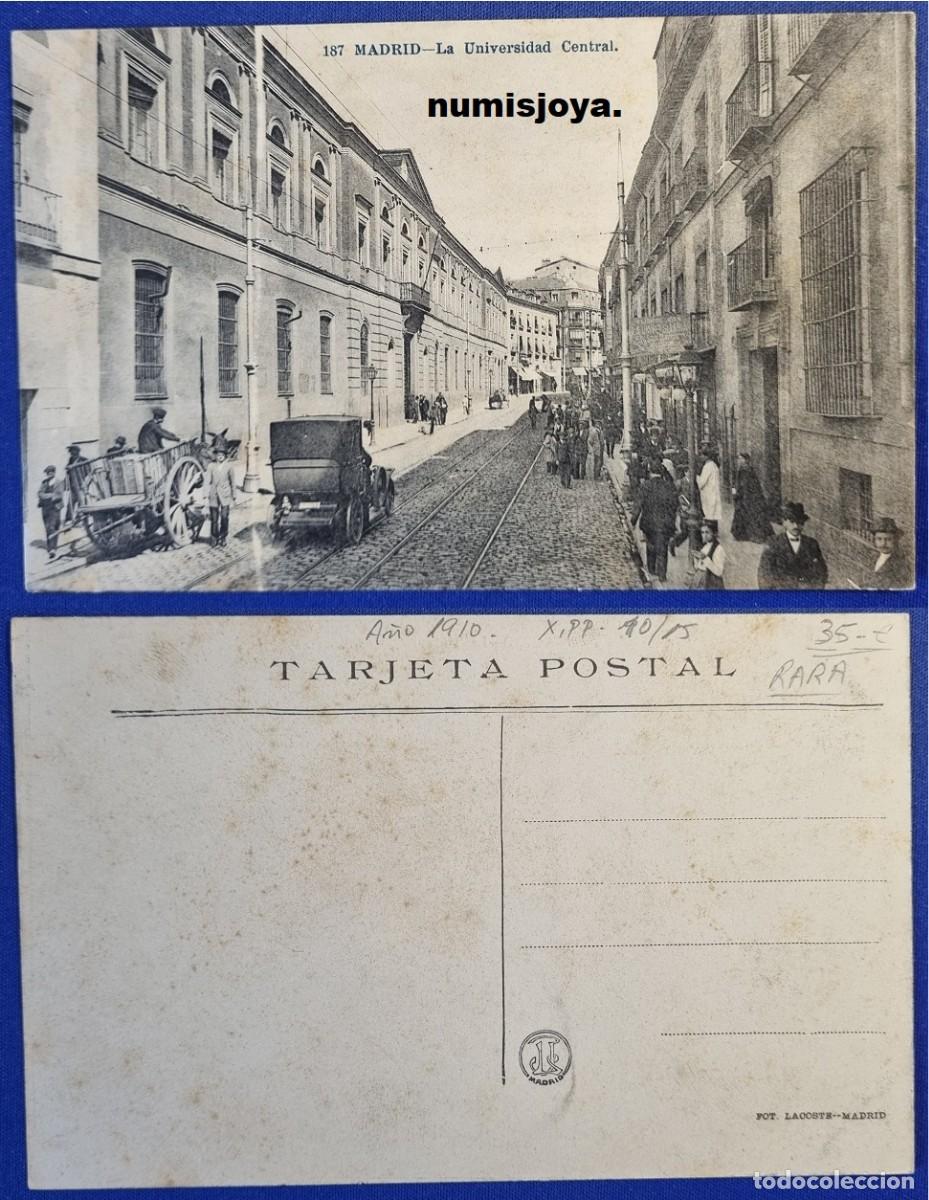 Postales: Postal de MADRID Espa&ntilde;a a&ntilde;o 1910. La Universidad Central. Fot LACOSTE.