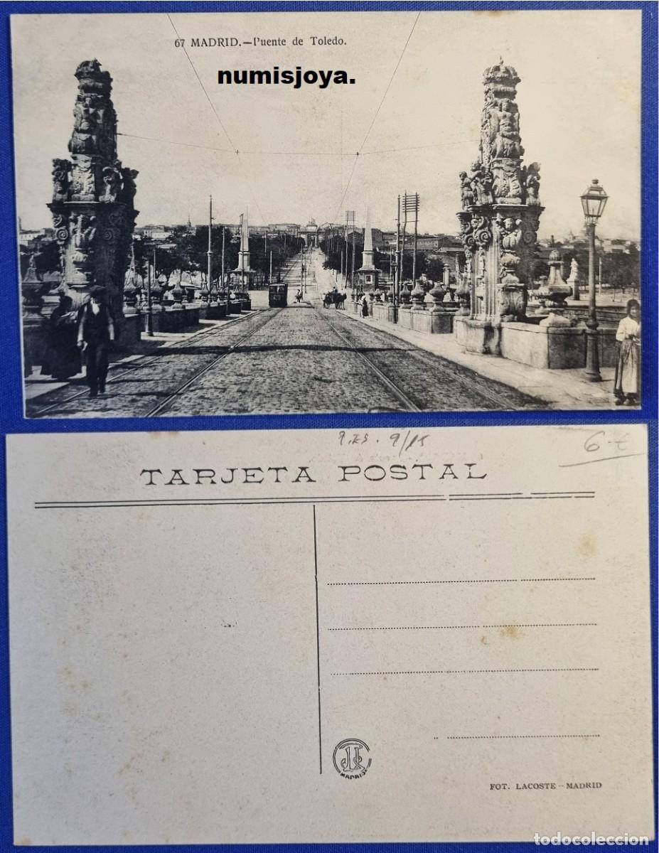Postales: Postal de MADRID Espa&ntilde;a a&ntilde;o 1910. Puente de Toledo. Fot LACOSTE.